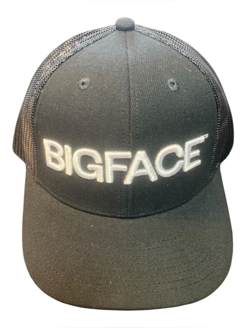 Osfa BigFace Black Trucker Cap - Bold Embroidered Logo